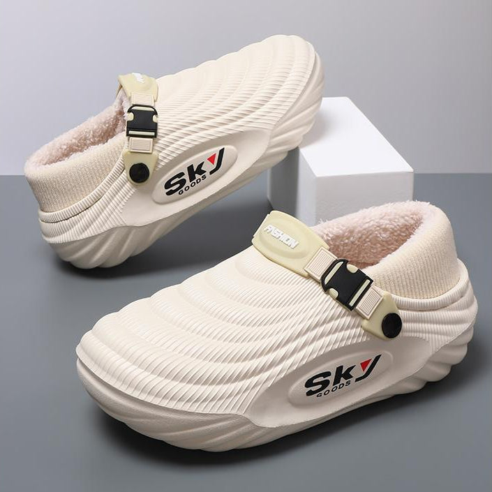 Men’s Cloud-Fleece Thermal Comfort Slippers