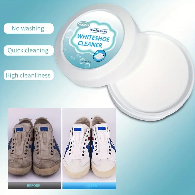 White Shoe Cleaning Cream & Brush - Disposable, Multi-functional