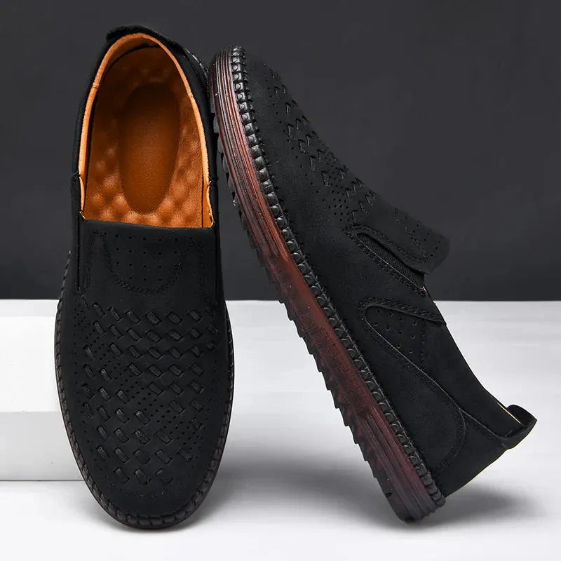 Men’s Handmade Leather-Look Loafers