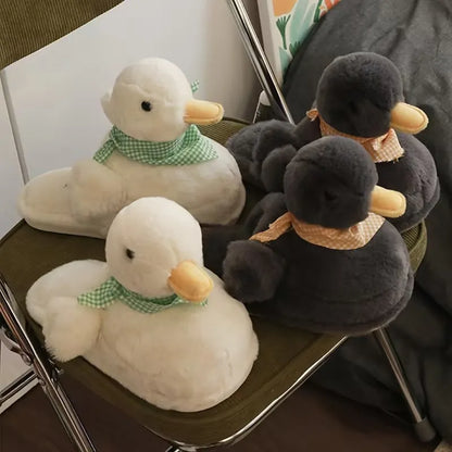 Women’s Plush Duck Winter Slippers