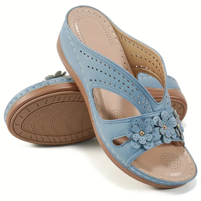 Women's Flowers Decor Slide Sandals
