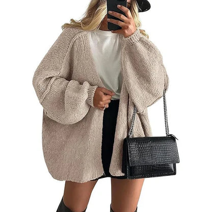 Women’s Relaxed Lantern Sleeve Open Cardigan