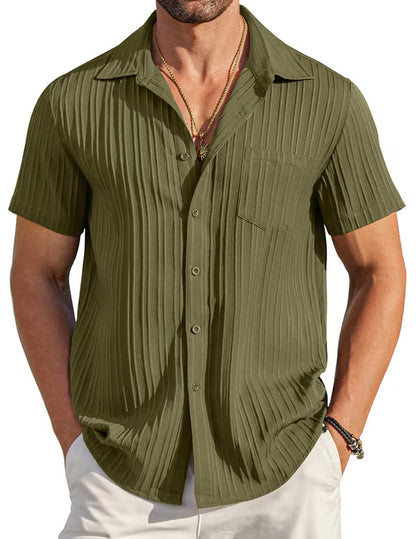 Men’s Textured Short-Sleeve Shirt