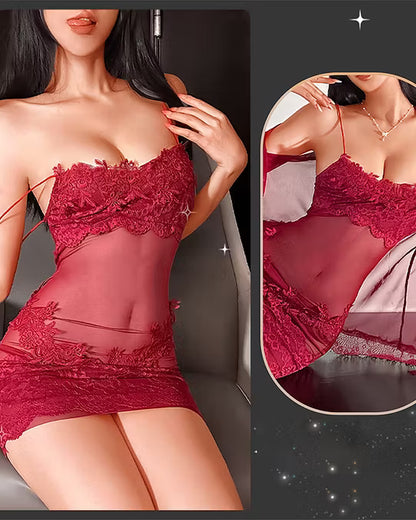 Women’s Lace Mesh Pyjama Set