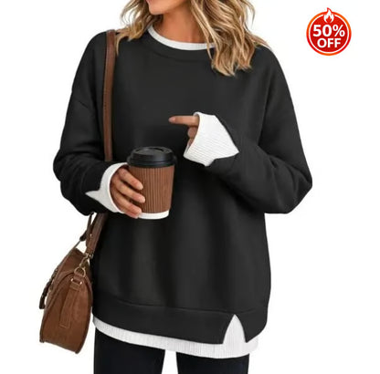 Women's Layered Look Relaxed Sweatshirt