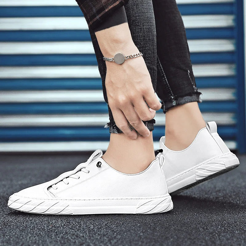 Sophisticated High-Top Italian Leather-Look Sneakers