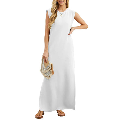 Women's Sleeveless Split-Hem Maxi Dress