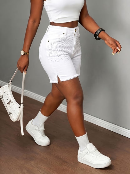 Women's High-Waisted Denim Shorts