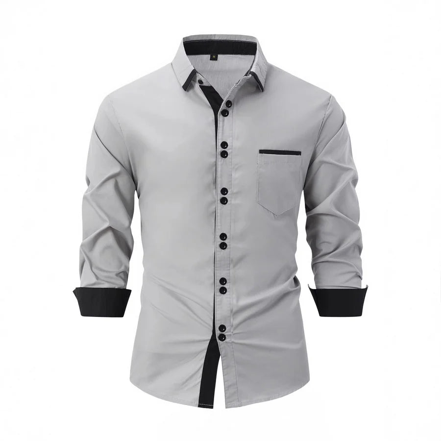 Men's Colour-Block Tailored Shirt