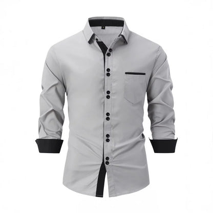 Men's Colour-Block Tailored Shirt