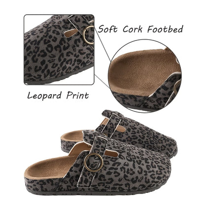 Women's Leopard Print Casual Mules