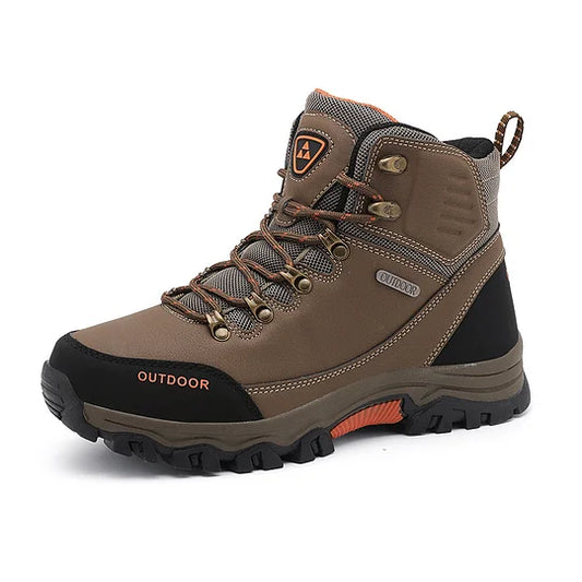(⏰Limited Time Sale 70% OFF) Men's Outdoor Ankle Support Wide Toe Arch Support Hiking Boots Comfortable Waterproof Non-slip Anti-puncture Hiking Boots