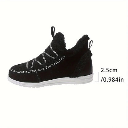 Women’s Fluffy Plush Patchwork Winter Boots