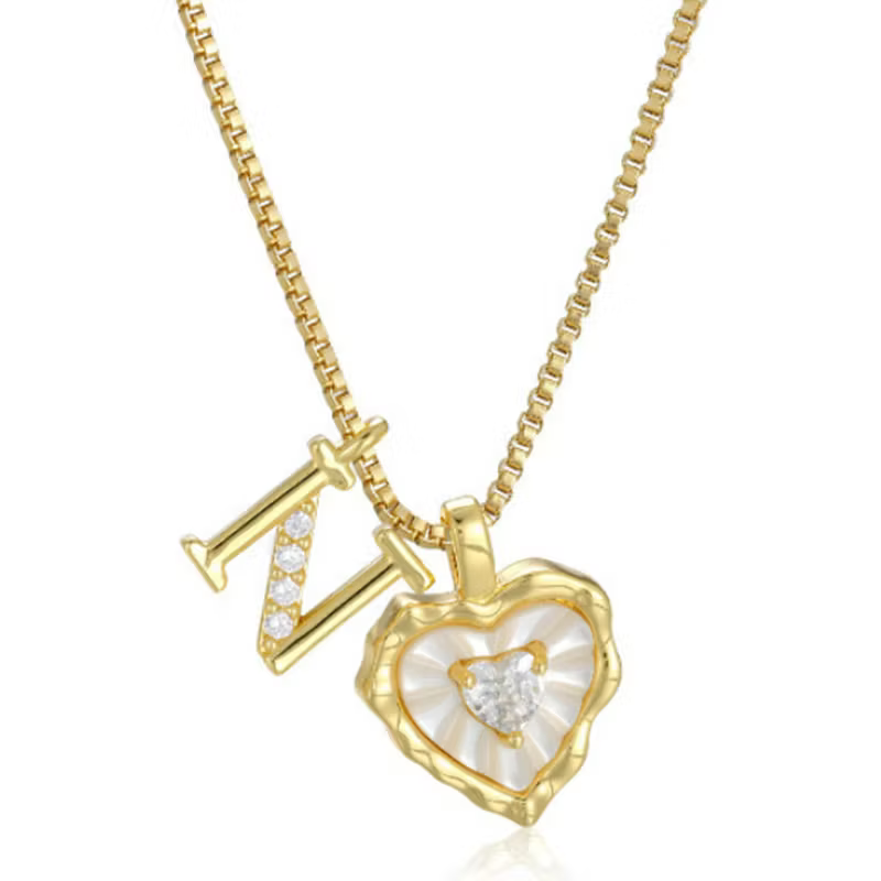 Women's Personalised Heart Initial Necklace