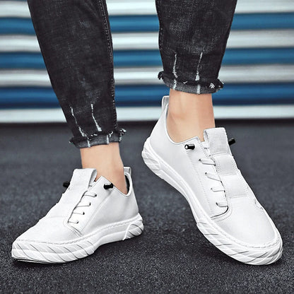 Sophisticated High-Top Italian Leather-Look Sneakers