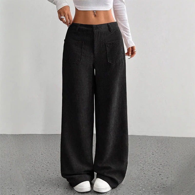 Women’s Soft-Touch High-Rise Relaxed Trousers