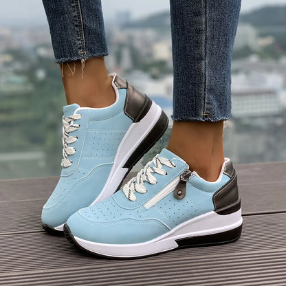 Women’s Comfortable Side-Zip Thick-Sole Trainers