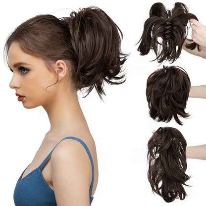 Synthetic Claw Clip Top Knot Ponytail Hairpiece