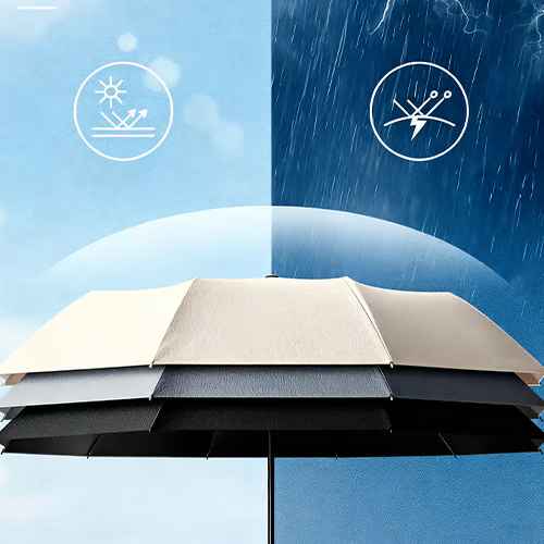 Windproof Ring-Buckle Automatic Travel Umbrella