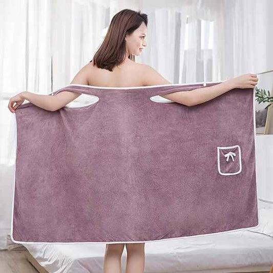 Women’s Wearable Coral Fleece Towel Wrap Skirt