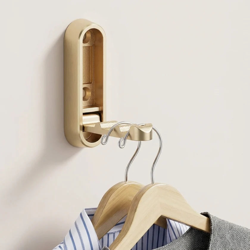 Foldable Wall-Mounted Coat Hook with 90° Drop-Down Design