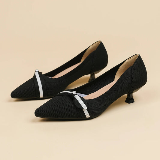 Women's High Heel Knitted Multi-color Shoes