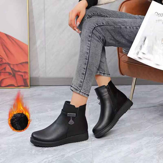 Women’s Winter Side-Zip Furry-Lined Comfort Boots