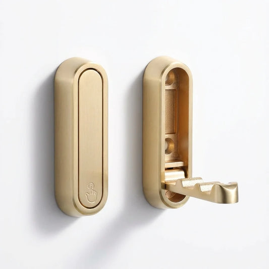 Foldable Wall-Mounted Coat Hook with 90° Drop-Down Design