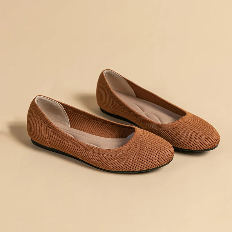 Breathable Knitted Pointed Toe Sandals