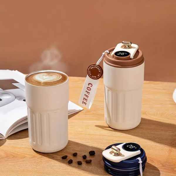 450ml Stainless Steel Smart Temperature Display Travel Mug