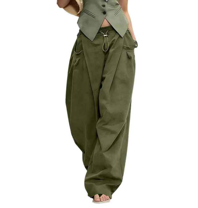Women's Pleated Wide-Leg Trousers