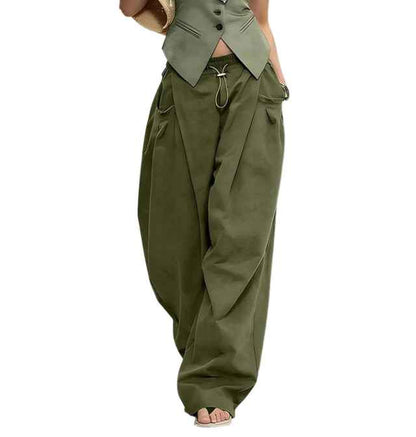 Women's Pleated Wide-Leg Trousers