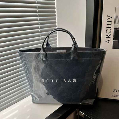 Women’s Letters Print Large-Capacity Tote Bag