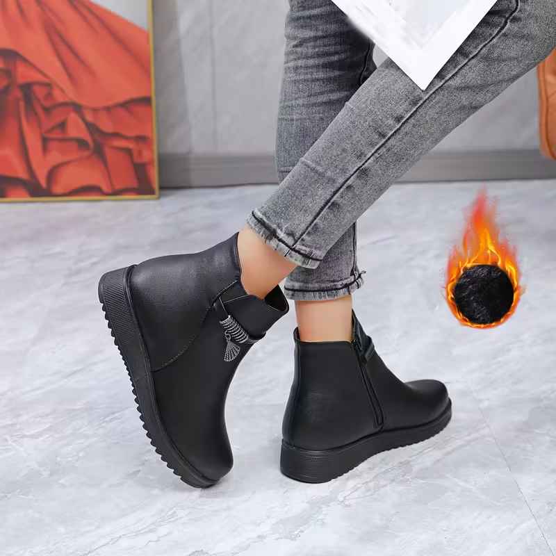 Women’s Winter Side-Zip Furry-Lined Comfort Boots