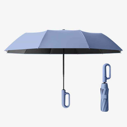 Windproof Ring-Buckle Automatic Travel Umbrella