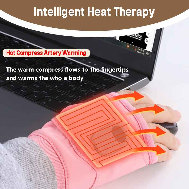 Smart Thermostatic Heated Flip-Top Fingerless Gloves