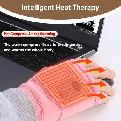 Smart Thermostatic Heated Flip-Top Fingerless Gloves