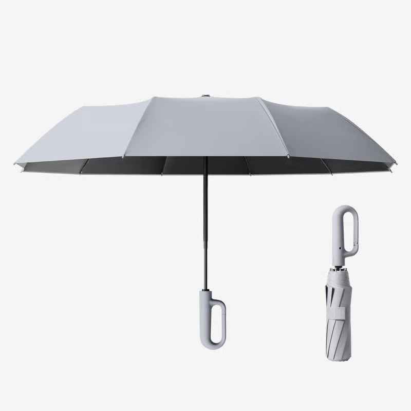 Windproof Ring-Buckle Automatic Travel Umbrella