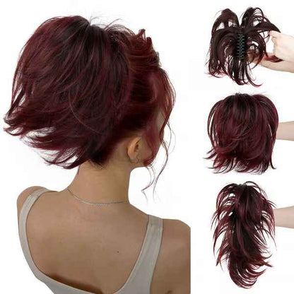 Synthetic Claw Clip Top Knot Ponytail Hairpiece