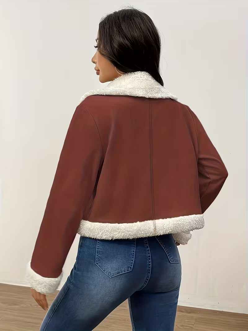 Women’s Elegant Winter Zip-Front Tailored Coat