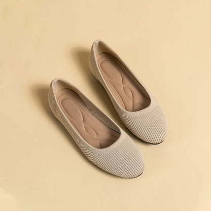 Breathable Knitted Pointed Toe Sandals