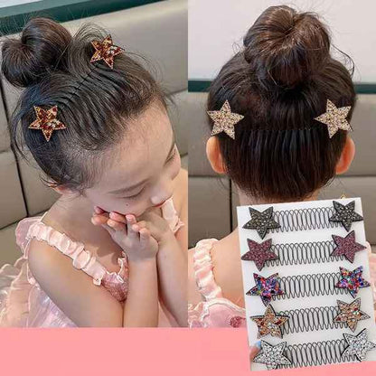 Women’s Rhinestone Star Flyaway Control Hair Comb