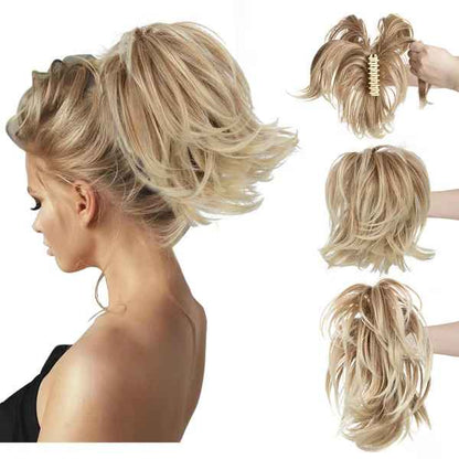 Synthetic Claw Clip Top Knot Ponytail Hairpiece