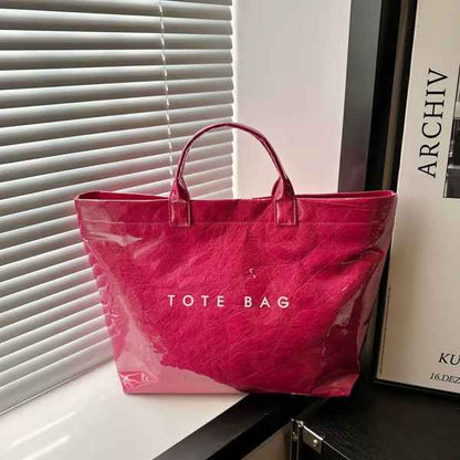 Women’s Letters Print Large-Capacity Tote Bag