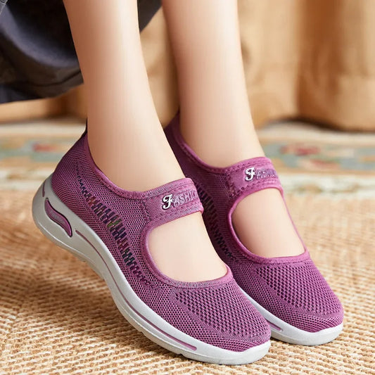 Casual Comfortable Breathable Walking Shoes With Elastic Strap