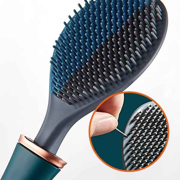 Flexible Silicone Toilet Brush with Wall Mount Holder