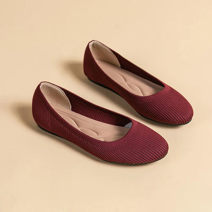 Breathable Knitted Pointed Toe Sandals