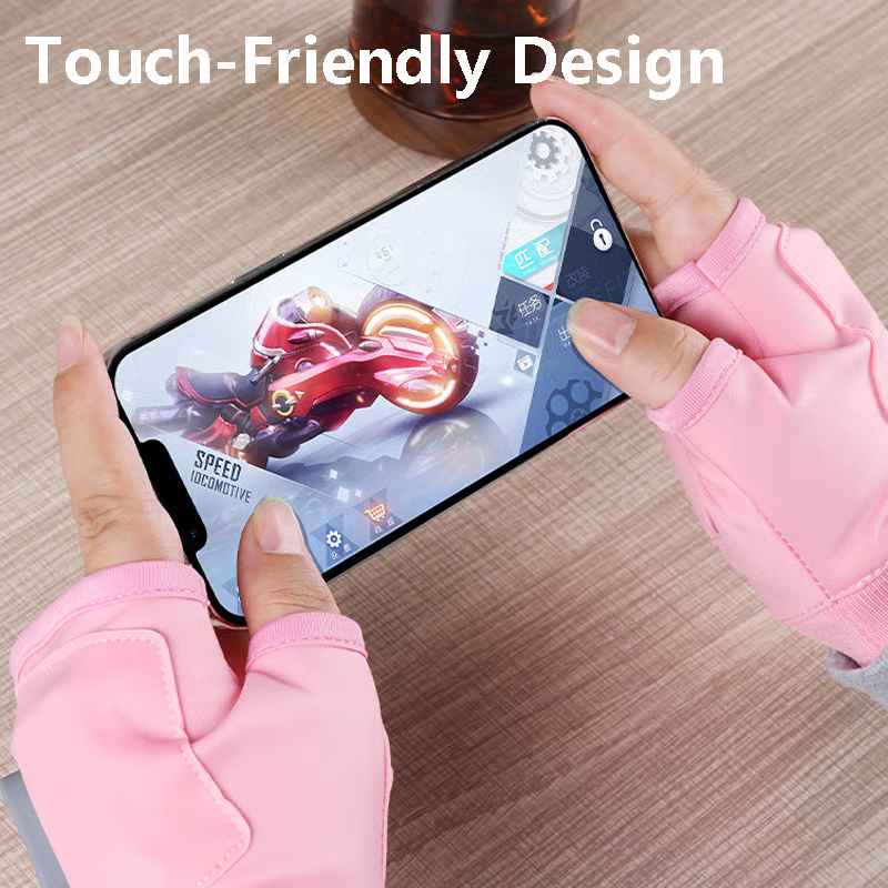 Smart Thermostatic Heated Flip-Top Fingerless Gloves