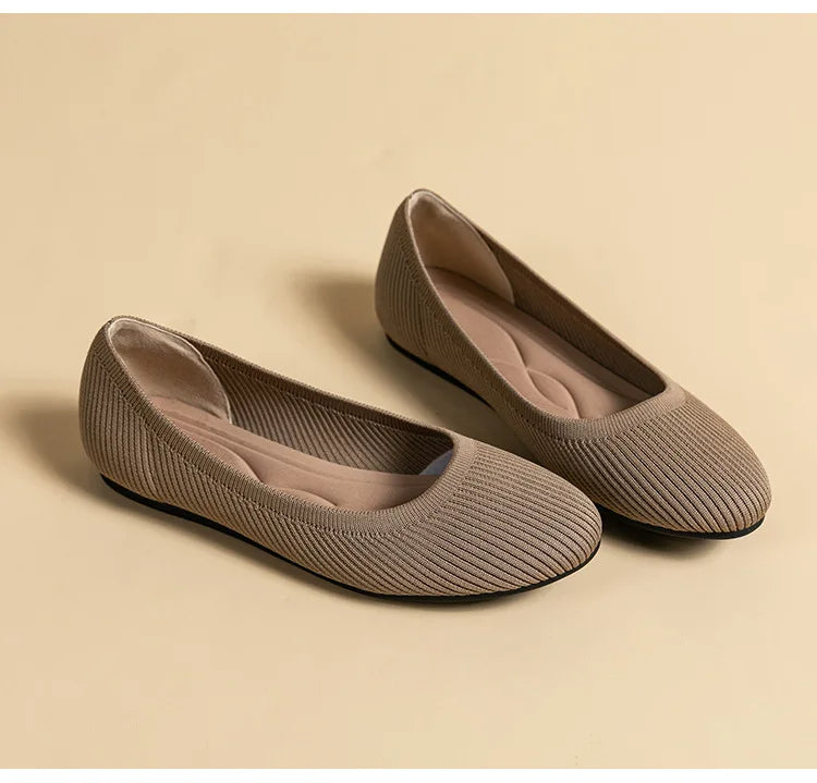 Breathable Knitted Pointed Toe Sandals