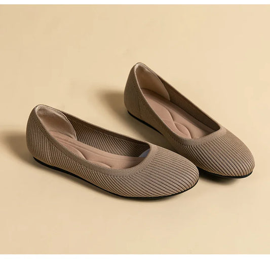 Breathable Knitted Pointed Toe Sandals